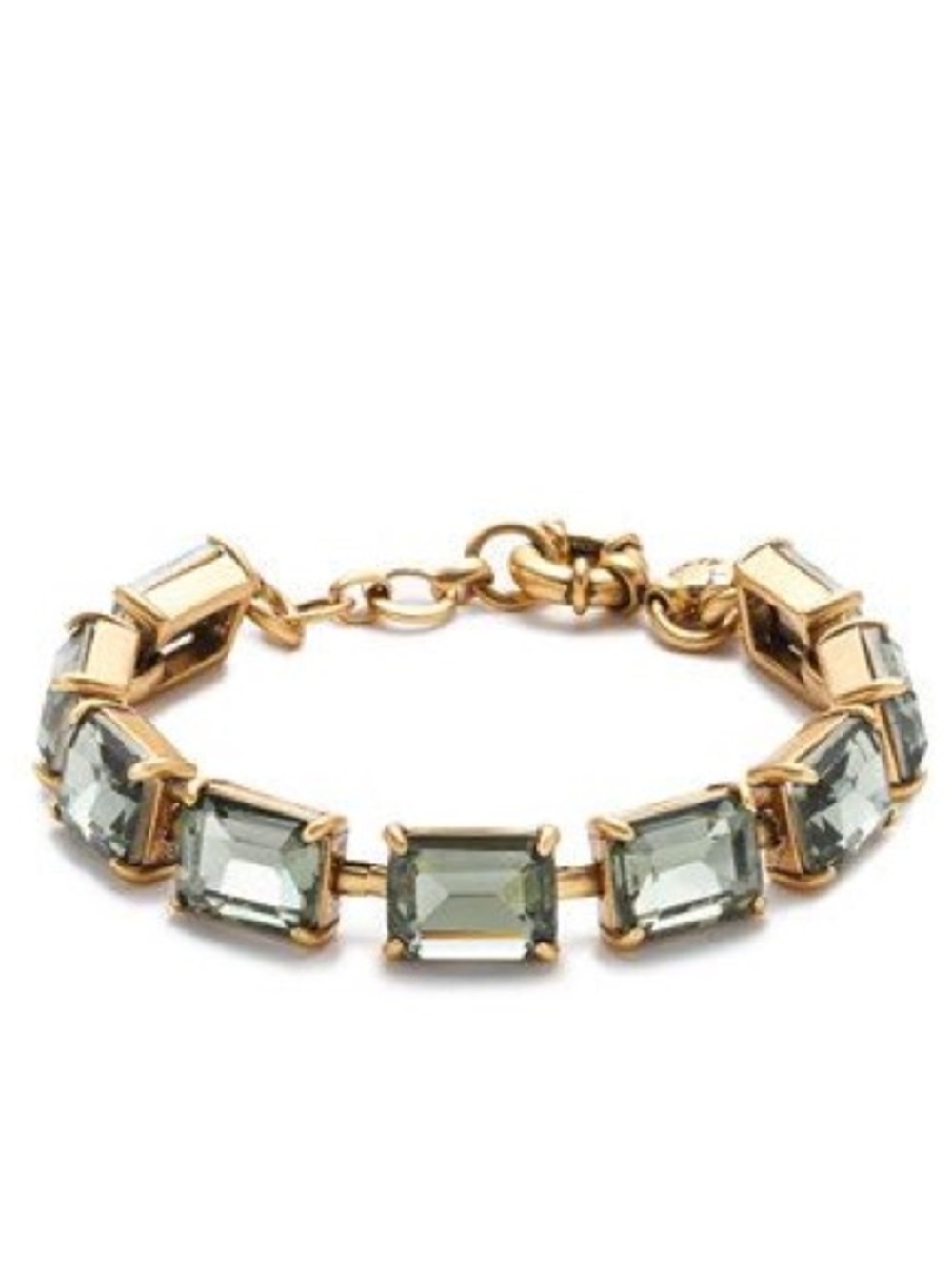 J.Crew Rectangle Gem Bracelet in Soft Green - NWT